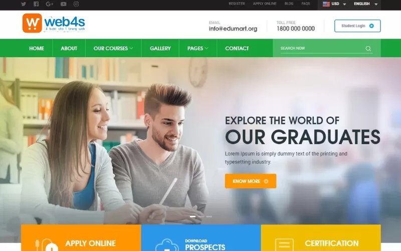 thiết kế website giáo dục